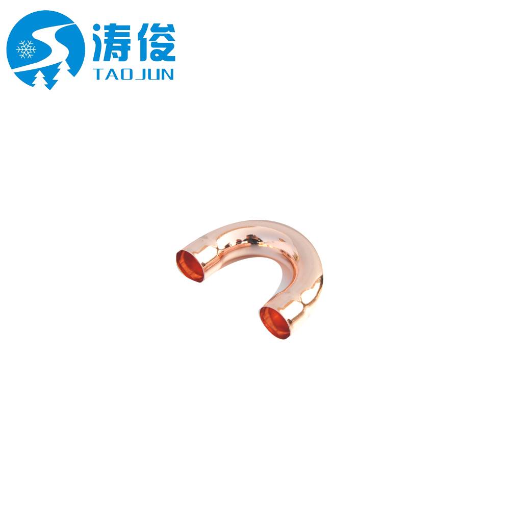 Air Conditioner Refrigeration U Type Bend Copper Pipe Fittings 180 Degree Elbow For Size 6.35mm~54mm (1/4~2-1/8)